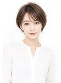 ショートボブ【レイヤー】【面長】【くせ毛】【小顔】【ボブ】