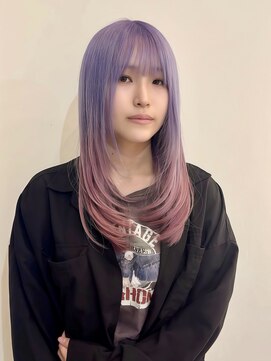 ロル キョウト(L'or Kyoto) ラベンダーピンクグラデーション×顔まわりレイヤー