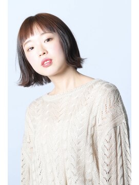 ヘアーアイスカルテット(HAIR ICI QUARTET) 前髪軽め切りっぱなしボブ