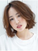 クセ毛風大人ボブ