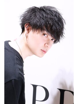 リップスヘアー 銀座(LIPPS hair) サイドパート無造作パーマ