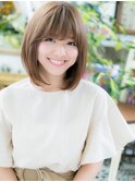 斜めバング好感度☆小顔ナチュラルストレートf大宮20代30代40代!