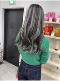 (稲毛) くるくる波巻きハイライトアースカラー