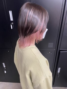 シー 浦安(SEA) インナーカラー、ホワイトピンク、ブリーチ