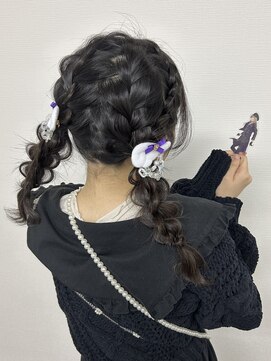 プティクローシェ バイ クオーレ(petite cloche by CUORE) 【量産型】もこもこツイン編みおろし