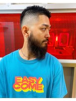 メリケンバーバーショップ トーキョー(MERICAN BARBERSHOP TYO)&nbsp;メンズウェーブビジネスマンアッシュカラー簡単スタイリング107