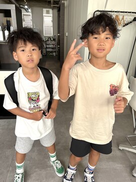 ルーツ ヘア デザイン(roots hair design) 西区新町美容室★roots★キッズカットキッズパーマスパイラル