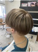 透明感カラー★ダブルカラーブリーチミルクティーベージュ
