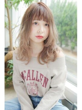 ライズ バイ レボ(RISE by REVO) 大人かわいい/レイヤーロング/グレーベージュ/前髪パーマ/我孫子