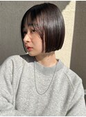 20代30代　ミニボブ　艶カラー　ストレート【天神/今泉】