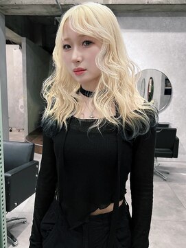 クペウ アエレ(cope'u aele) ボブ/ダブルカラー/ケアブリーチ/ブロンド/梅田/大阪