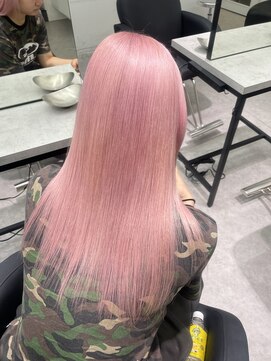 ペレ 渋谷(PELE) デザインカラー/レイヤーカット/ウェットヘア/オリーブベージュ