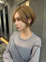 ロンドブルーム 天神大名店(Lond Bloom)&nbsp;レイヤーカット/デザインカラー/ウェットヘア/オリーブベージュ