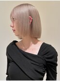【廣川】切りっぱなしボブ/ブロンドベージュ/ベージュカラー