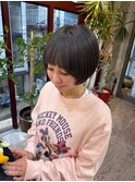ブルーシルバーブルージュカラーダブルカラーハイトーンショート