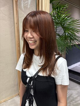 ジンカ(JINKA) レイヤーカット×オレンジブラウン