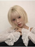 レイヤーボブとブランドは相性抜群！ハイトーンで楽しく♪