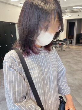 アース 青葉台店(HAIR&MAKE EARTH) ウルフレイヤーカット×インナーパープル
