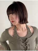 くすみベージュ/ショート/前髪/レイヤー/髪質改善/縮毛矯正/原宿