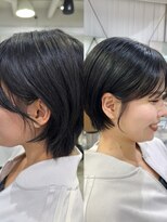 メモリーズ 表参道(Memories)&nbsp;耳かけショートボブ前髪あり丸みショート20代30代40代