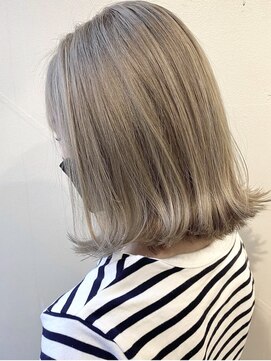 ベルヘアーデザイン 堺東(Belle hair Design) ハイトーン切りっぱなしイルミナカラー20代30代40代堺東