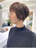 大人ショート/ショートボブ/白髪ぼかしハイライト/武蔵小杉