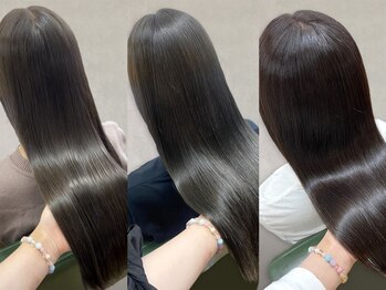 エルブロッサム 北上尾店(L-Blossom)の写真/【髪質改善】触れた瞬間に実感できる柔らかな質感◎クセやゴワつきを改善し、ナチュラルなストレートへ♪