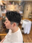 【アップバング×刈り上げショート】