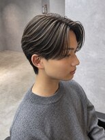アンディ 御堂筋なんば店(ANDY)&nbsp;メンズハイライトセンターパートウルフ/難波/メンズサロン