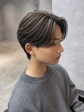 アンディ 御堂筋なんば店(ANDY) メンズハイライトセンターパートウルフ/難波/メンズサロン