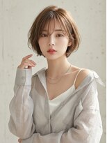 ヘアーメイクパウダー 天王寺寺田町店(Hair make powder) 大人可愛い30代40代50代ナチュラル丸みショートグレージュ