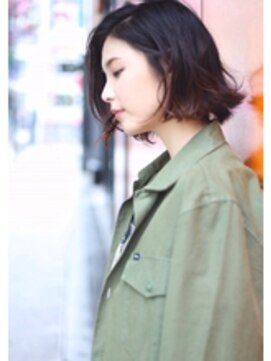 ジエクト 本店(The Ect) 【The Ect 心斎橋】こなれセミウェット×黒髮外ハネワンレンボブ