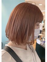 ヘアワークオーパス 吉祥寺(HAIR WORK OPUS) ブリーチオンカラー　オレンジベージュ　ハイトーンカラー