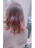 グラデーション×ピンクベージュ