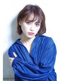 メンズライク×前髪パーマ×フレンチカジュアル×グレーベージュ
