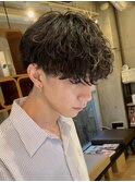 波巻きスパイラルパーマツイストスパイラルパーマツーブロック