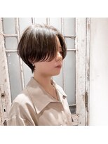 髪質改善と縮毛矯正の専門店 サンティエ(scintiller)&nbsp;大人綺麗な小顔襟足スッキリショートボブ　30代40代50代