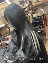 ディー エメ(D-aimer-)&nbsp;黒髪で馴染ませるエクステにシールでポイントメッシュ☆