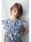 ミルクティーショートラベンダーミルクティーくすみベージュ韓国