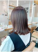 カジュアル切りっぱなしミディ/マロンベージュ