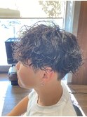 ツイストスパイラル波巻きスパイラルメンズマッシュ