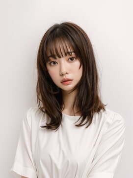 トゥーリ 藤崎店(tuuli) 大人女性◆艶レイヤー前髪ピンクベージュ 髪質改善 縮毛矯正