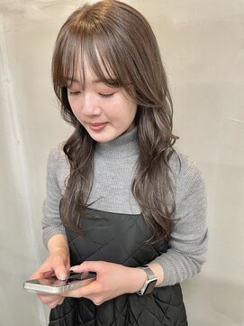 フレーム なんば店(FRAME) ●オリーブベージュ×ロングレイヤースタイル