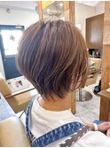 小顔ひし形ショートボブ20代30代40代大人ボブ