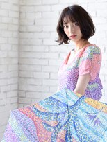 カバーヘア ブリス 大宮西口(COVER HAIR bliss) アッシュブラウンくせ毛風重めミディアムボブパーマtk6大宮