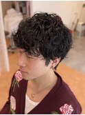 無造作　大人メンズパーマ