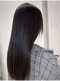 30代40代酸性ストレート縮毛矯正暗髪ブルーブラック髪質改善