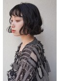 切りっぱなしボブエアリーロング美髪ピンクブラウン