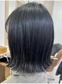 外ハネボブ/切りっぱなしボブ/ナチュラルボブ/暗髪/名駅/伏見