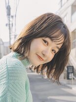 ガーデンヨコハマエスト(GARDEN YOKOHAMA est)&nbsp;ボブ　外ハネボブ　くびれヘア　切りっぱなしボブ　暗めカラー